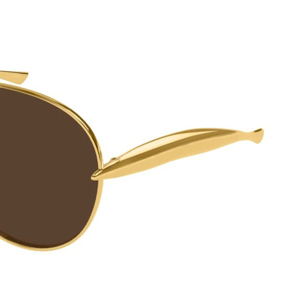 NWT Bottega Veneta BV1305S-007 64mm Gold Brown Sunglasses main image 4